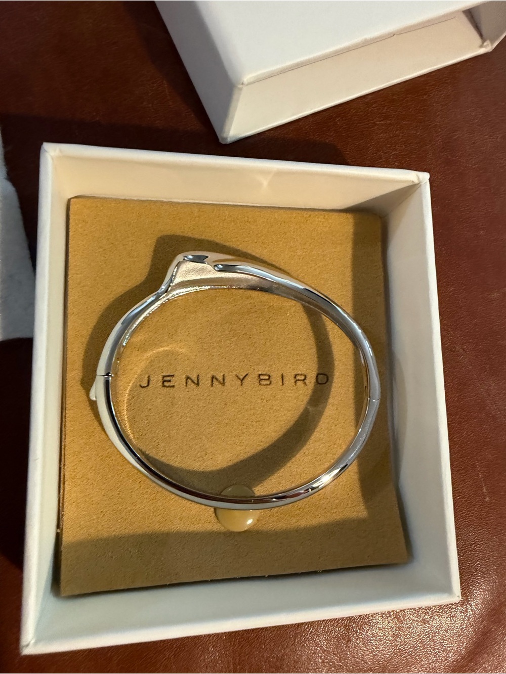 NWT Jenny Bird Portia Bangle Bracelet Silver - Picture 5 of 10